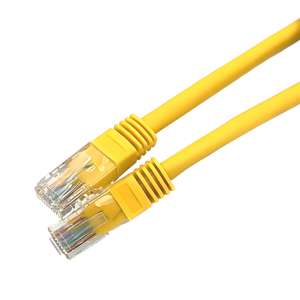 كابل إيثرنت Cat6 عالي السرعة أصفر اللون UTP RJ45، سلك شبكة عالي الجودة بغلاف PVC للاستخدام الخارجي، كابل إنترنت بطول 2 متر للاتصالات - Product Image 2