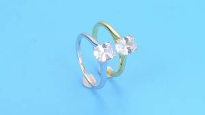 Anillo de Compromiso y Matrimonio Solitario de Plata de Ley 925 con Cuatro Puntas para Mujer, Chapado en Oro Blanco de 18K, Joyería de Aniversario - Product Image 3