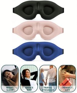 Masque de sommeil personnalisé en gros avec logo, masque oculaire 3D en mousse à mémoire de forme à pression zéro pour cadeau promotionnel d'entreprise - Product Image 2
