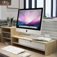 Support de Base pour télévision LCD et ordinateur, 1 pièce, étagère de bureau, moniteur, Support de table MDF