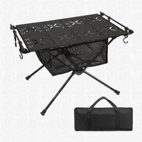 Table pliante d'extérieur en alliage d'aluminium, légère, tactique, modulaire IGT, portable, pour randonnée, camping, pique-nique, rectangulaire