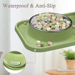 Custom Luxurious Eco-Friendly Automatic <b>Dog</b> <b>Bowl</b> Set Double <b>Bowls</b> Non-Slip Silicone Rounded <b>Stainless</b> <b>Steel</b> Outdoor/Travel Use - Product Image 4