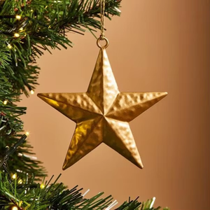 Adorno de estrella de calidad de exportación 100% con acabado dorado, estrella metálica artesanal, adorno de estrella hecho a mano en venta - Product Image 4