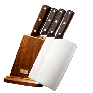 Cuchillo de cocina doméstico de alta calidad con mango de madera maciza natural y acero 7CR17MOV con cromo para un rendimiento extremadamente afilado y duradero. - Product Image 6