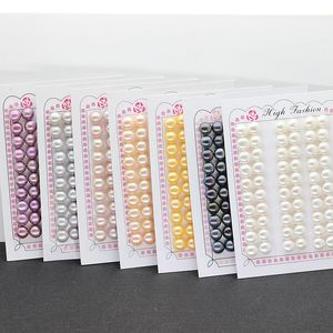 Perlas reales naturales de 2-8mm, precio al por mayor, Perla de agua dulce medio perforada, Perla de botón para joyería DIY - Product Image 4
