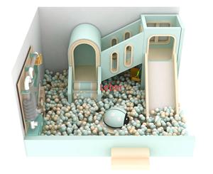 Aire de jeux intérieure personnalisée <span class=keywords><strong>pour</strong></span> enfants, aire de jeux souple avec toboggans et piscine à balles, petite taille <span class=keywords><strong>pour</strong></span> la maison ou le café - Product Image 3