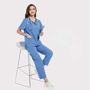 Uniforme <span class=keywords><strong>de</strong></span> Enfermera <span class=keywords><strong>de</strong></span> Spandex 42169, Ropa <span class=keywords><strong>de</strong></span> <span class=keywords><strong>Trabajo</strong></span> <span class=keywords><strong>de</strong></span> Manga Larga, Directo <span class=keywords><strong>de</strong></span> Fábrica, Traje <span class=keywords><strong>de</strong></span> Noche con <span class=keywords><strong>Medio</strong></span> Botón para Mujer, Ajustado, Tipo Piel - Product Image 2