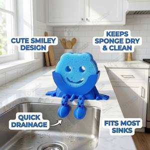 Portaspugna da appendere con drenaggio per Scrub Daddy, divertente supporto per spugna da cucina per lavello e piano di lavoro - Product Image 3