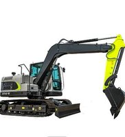 Excavatrice sur chenilles ZE75E avec godet standard de 0,3 m³ pour le creusement de fossés et les travaux de nivellement de fondations