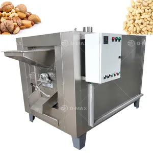 Baixo preço Rotary Drum Nut Roaster datas máquina torrador de grãos Almond Caju Nut Roasting Machine