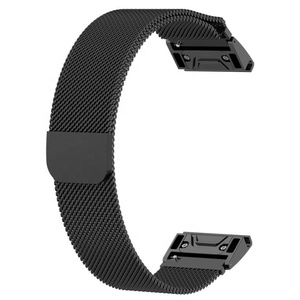 Nuovo cinturino di lusso milanese magnetico regolabile, comodo e a montaggio rapido per Garmin Fenix 7 6/6X/5x 5S Plus - Product Image 5