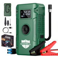 SHARMEAL OEM&ODM Démarreur de Batterie Portable 12V pour Voiture, Power Bank 6000mAh 4-en-1 avec Pompe à Air