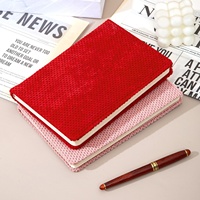 Carnet à couverture rigide en tissu tricoté A5, ligné, pour étudiants, journal professionnel, fournitures scolaires – Vente en gros