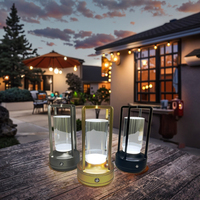 Lampe de table LED sans fil rechargeable par USB en matériau ABS, blanc chaud, à intensité variable, pour chevet ou extérieur, idéale pour la maison