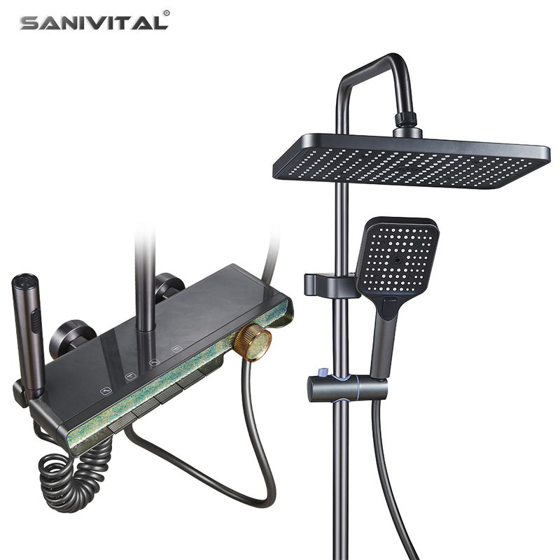 SANIVITAL Exposed Gun Metal Relaxing Rainfall