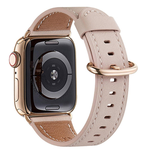 Top Grain Leder Uhren armbänder IWatch Ultra SE & Serie Metall verschluss Uhren gürtel Soft <span class=keywords><strong>Watch</strong></span> Leder armband - Product Image 4