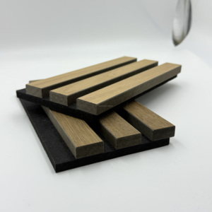 Panneaux acoustiques en bois à lattes KINGMAN pour l'extérieur, appartement, chambre, utilisation extérieure, absorption <span class=keywords><strong>acoustique</strong></span> écologique, <span class=keywords><strong>isolation</strong></span> - Product Image 1