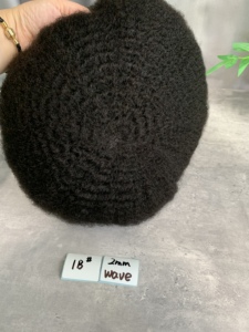 HZ100 Toupee Afro Curl para <span class=keywords><strong>Hombre</strong></span>, Base de Encaje Completo, Sistema de Reemplazo de Cabello Humano Afroamericano, Tamaño 8x10, Ondulado de 10mm, Envío Rápido - Product Image 3