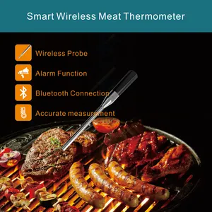 Thermomètre à viande sans fil Thermomètre à viande numérique à distance pour barbecue, grill et fumoir