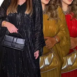 Abaya Lebaran sederhana untuk wanita 2 potong Set gaun pesta wanita Abaya Ramadan Arab Saudi Dubai jubah Kaftan Kaftan 2024