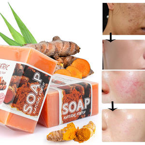 Venta al por mayor eliminación de manchas oscuras naturales blanqueamiento cúrcuma jengibre jabón de cúrcuma <span class=keywords><strong>casero</strong></span> - Product Image 2