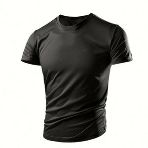 ออกแบบเสื้อยืดเปล่าสีขาวล้วนสำหรับผู้ชาย ผ้าฝ้ายหนา 100% ขายส่ง เสื้อยืดผู้ชายแบบเรียบ - Product Image 3