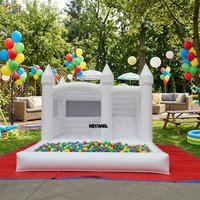 Château gonflable blanc pour enfants, maison de jeu gonflable, château rebondissant, vente en gros