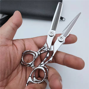 Professional <b>Hair</b> <b>Scissors</b> Flat Shears 17.5 Cm Stainless Steel Sharp Blade Long Handle Thinning <b>Scissors</b> For Stylist - Product Image 3