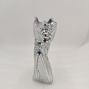 Decorazione per la casa arte ornamento astratto volto umano in ceramica vaso da discoteca fiori vetro specchio polresina o ceramica. - Product Image 3