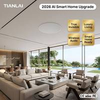 TIANLAI TL A502 Speaker Nirkabel 2.4G Aktif di Plafon dengan Amplifier Terintegrasi, Speaker Plafon Tak Terlihat untuk Rumah Pintar, Home Theater, dan Musik