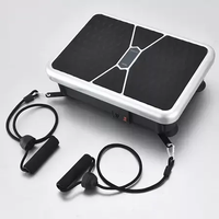 Plateforme vibrante verticale EMS à 60 niveaux, machine de fitness portable pour l'exercice du corps entier avec bandes de résistance, salle de sport à domicile