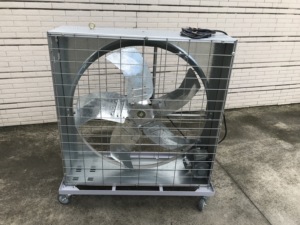 Industrial Ventilation Fan 36-Inch Metal Belt-Driven 4 Blades AC <b>Motor</b> Floor Mounted Mechanical <b>Control</b> Commercial Use - Product Image 2