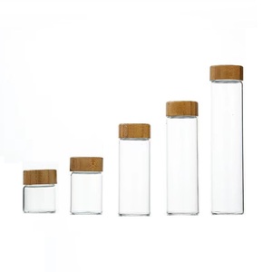 Tubo de Ensayo de Vidrio Borosilicato Vacío de 5ml 10ml 15ml 20ml 25ml con Tapa de Aluminio y Bambú - Product Image 3