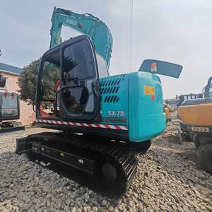 Mini excavadora Kobelco usada Compacta y flexible, excavadora de segunda mano de Japón original con certificado CE Sk75 EPA de 7 toneladas, 2 unidades - Product Image 2