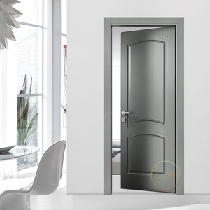 Portes intérieures au Design moderne gris de haute qualité, portes d'entrée principale en bois pour chambre à coucher - Product Image 4