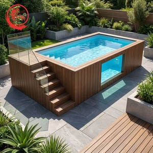 Piscine de luxe en fibre de verre pour jardin extérieur, de type conteneur maritime, hors <span class=keywords><strong>sol</strong></span>, 20 pieds x 30 pieds - Product Image 1