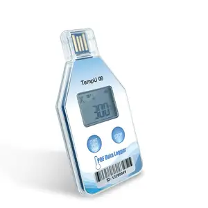 एकल-उपयोग दवा के लिए एलसीडी डिस्प्ले के साथ यूएसबी तापमान डेटा लकड़हारा तापमान की निगरानी