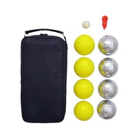 Jeu de boules de pétanque jaunes, 8 boules de 73 mm en acier, avec sac de transport, jeu de pétanque pour l'extérieur, le jardin, la cour, les familles