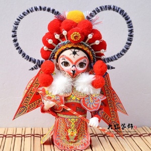 Regalo de marea Nacional 5 pulgadas versión <span class=keywords><strong>Q</strong></span> Ópera China muñeca de seda resina de dibujos animados decoración del hogar ornamento pequeño regalo - Product Image 3