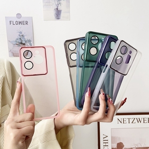 เคส TPU นิ่มป้องกันเลนส์กล้องสำหรับ Infinix GT 30 Hot 60 Pro Plus Tecno Smart 10 Pro ฝาหลังใสสีสันสดใสพร้อมกรอบชุบ - Product Image 1