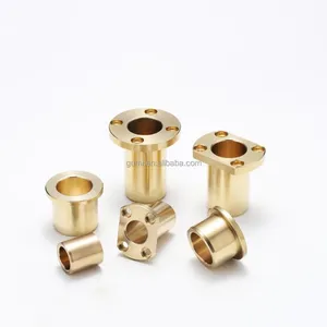 SHBZ Oil Free Bushing Self Lubricating Wear Resistant Guide Bush Bronze Casting Straight Column 20mm Oiless Brass Alloy Bushings