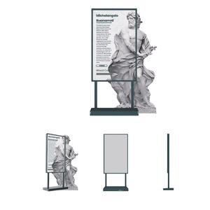 شاشات إعلانية متنقلة عالية الجودة مقاس 55 بوصة بتقنية OLED ذاتية الإضاءة وشفافة بدقة 4K وتقنية HDR 1000 للعرض الداخلي للشخصيات الرقمية - Product Image 4