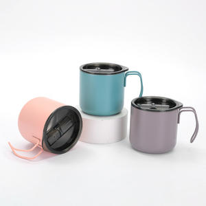 Mug à café à double paroi avec poignée, en acier inoxydable 304, 12 oz, tasse thermique, vente chaude - Product Image 5