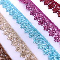 Usine mode nouveau Design couleur Dantelle dentelle brillante broderie séquence Gupure dentelle garniture