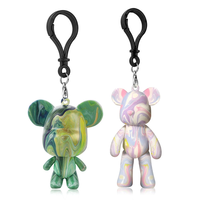 Kit de peinture fluide pour porte-clés en forme d'ours, figurine Fluid Kawed Rabbit Bearbricks, petits accessoires, vente en gros