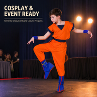 Costume de cosplay personnalisé Anime Goku Dragon TV & Film pour Halloween, tenue de scène complète du Roi Singe pour enfants garçons