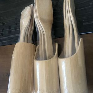 Juego de Utensilios de Cocina de Bambú de 2 Piezas, Utensilios de Cocina Sostenibles con Tubo de Almacenamiento - Product Image 3