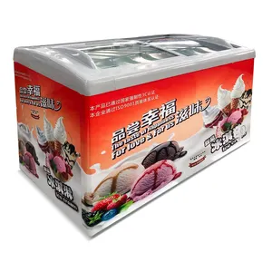 Réfrigérateur-congélateur commercial pour glaces et sorbets, mini-vitrine réfrigérée pour supermarchés - Product Image 1
