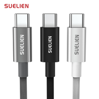 Cable USB 4.0 de Nailon Trenzado de Alta Calidad con Carga Rápida PD de 240 W, Cable Tipo C OEM para Teléfono, Cable Tipo C a Tipo C, Cables de Datos al por Mayor