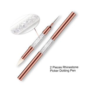 Pincel 3d para nail art kolinsky, pinceles acrílicos con mango de cristal transparente de oro rosa, delineador profesional para punteado, <span class=keywords><strong>2022</strong></span> - Product Image 3